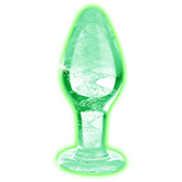 Glow-in-the-Dark Glass Anal Plug - Large